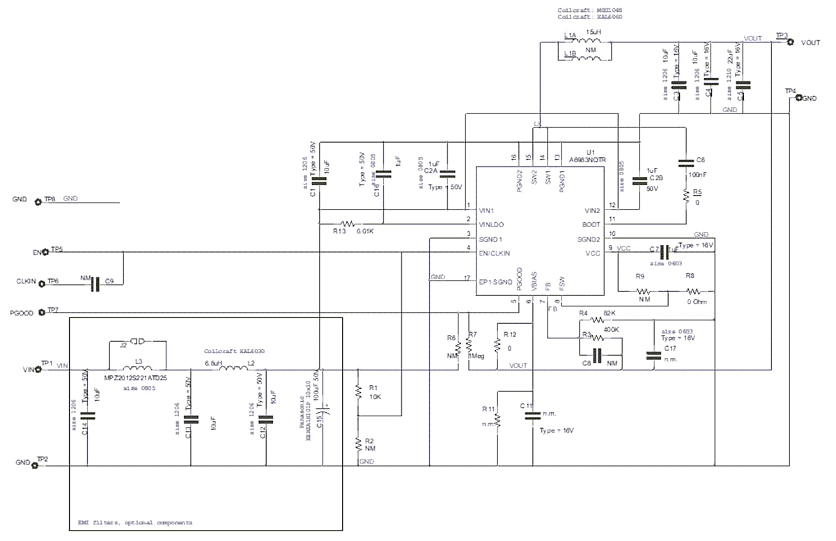 Schéma - STMicroelectronics Carte d'évaluation STEVAL-A6983NV1